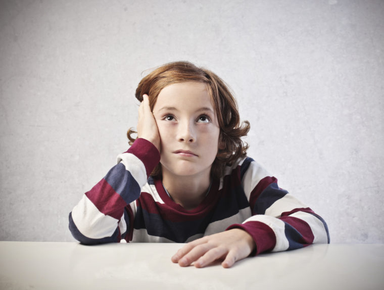 Girl sitting at the table